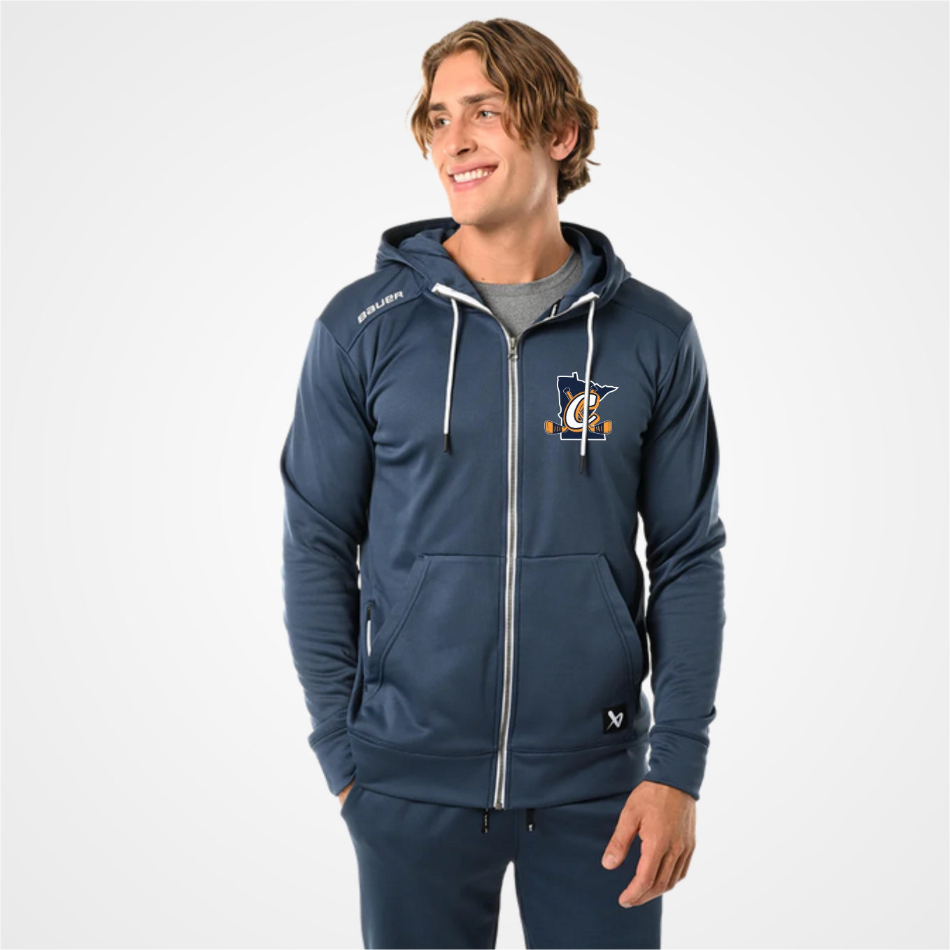Crookston Youth Hockey - Bauer Team Full Zip - Youht/Adult