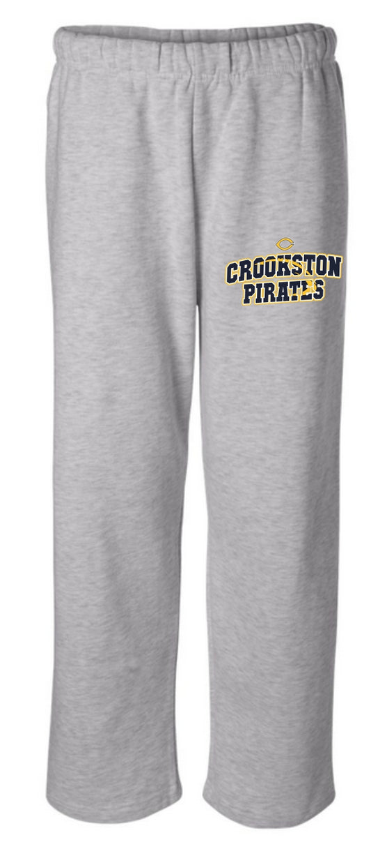 Crookston Football -- Open Bottom Sweatpants - Adult/Youth