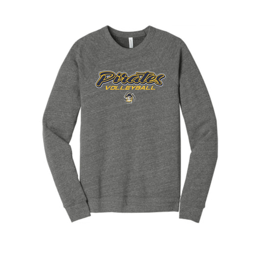 Pirate Volleyball - Fleece Bella Crew - Adult/Youth