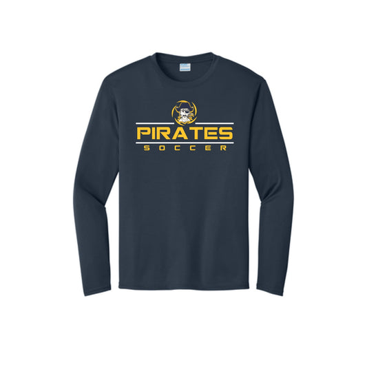 Pirate Girls Soccer -- Tri Blend LS Hoodie -- Adult