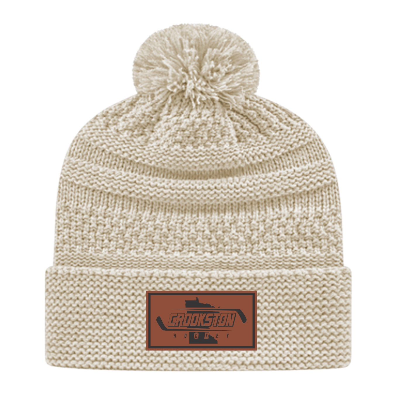 Crookston Youth Hockey - Cable Knit Beanie