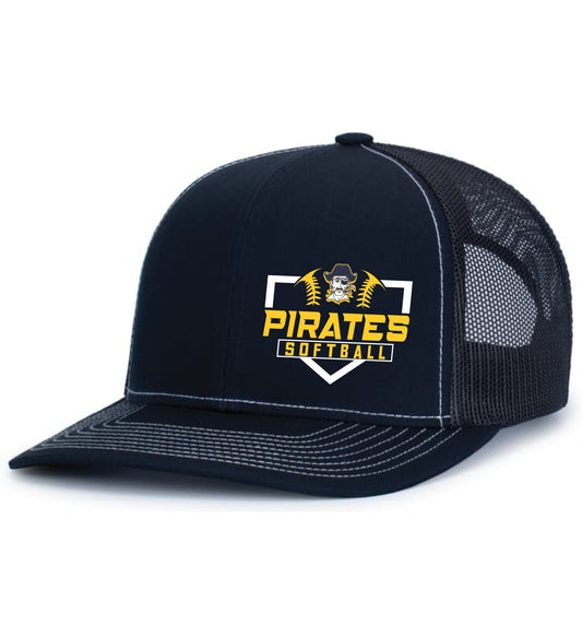 Pirate Softball - Contrst Stitch Trucker