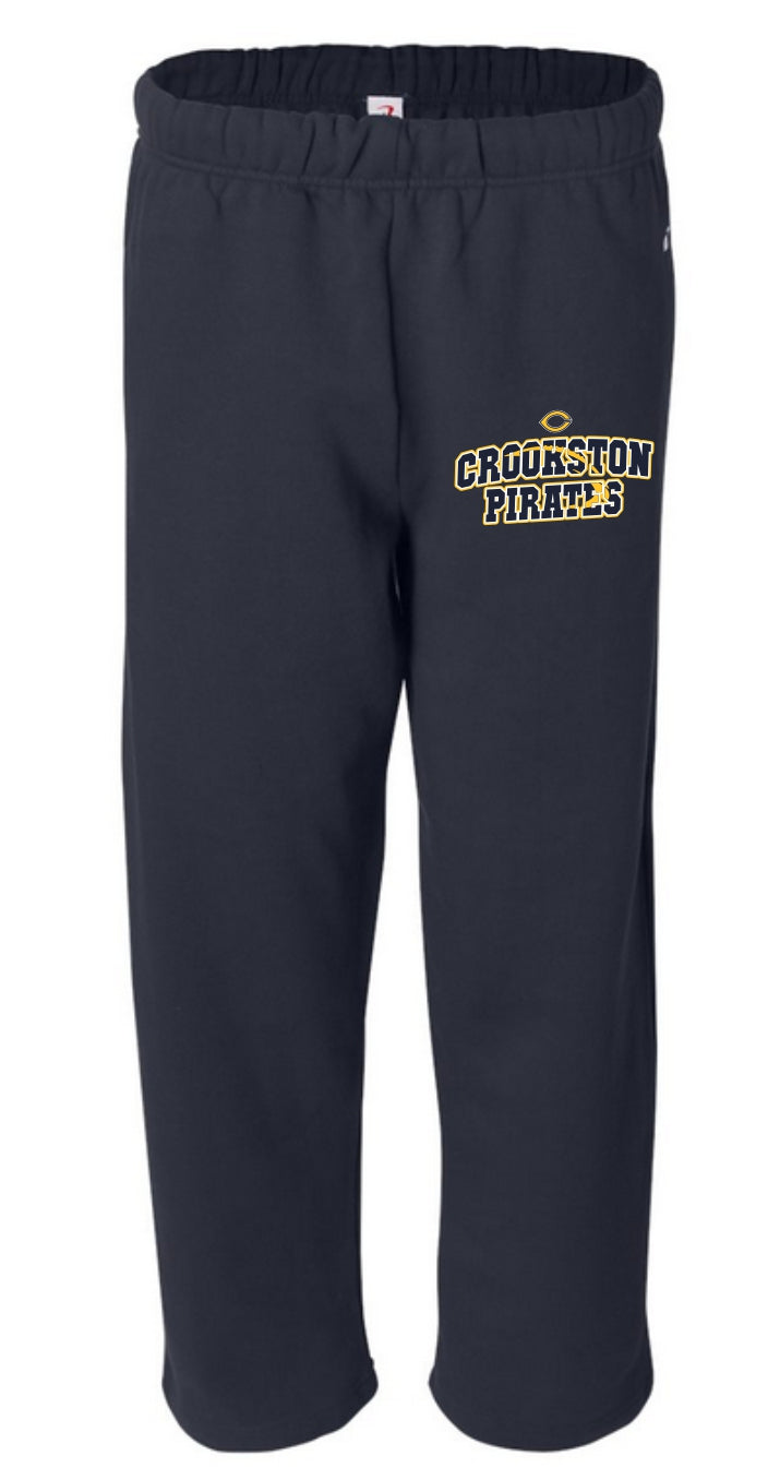 Crookston Football -- Open Bottom Sweatpants - Adult/Youth